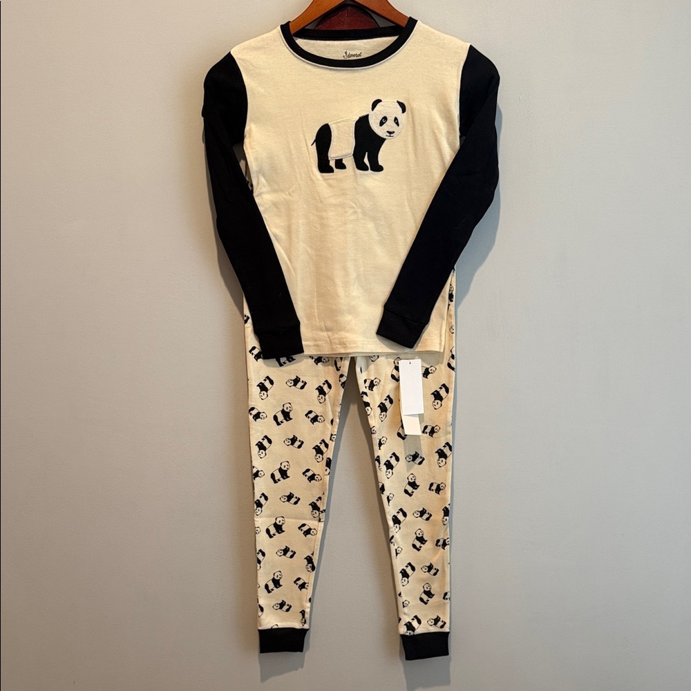 Kids Adorable Panda Long Sleeve, Long  Pants 100% Cotton Pajama Set